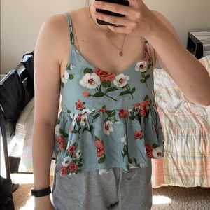 Flowy Floral Peplum Top